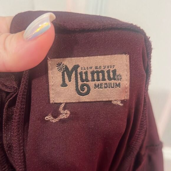 ✨Show Me Your Mumu Burgundy Jenn Maxi Sz Medium Dress✨ - Picture 7 of 8